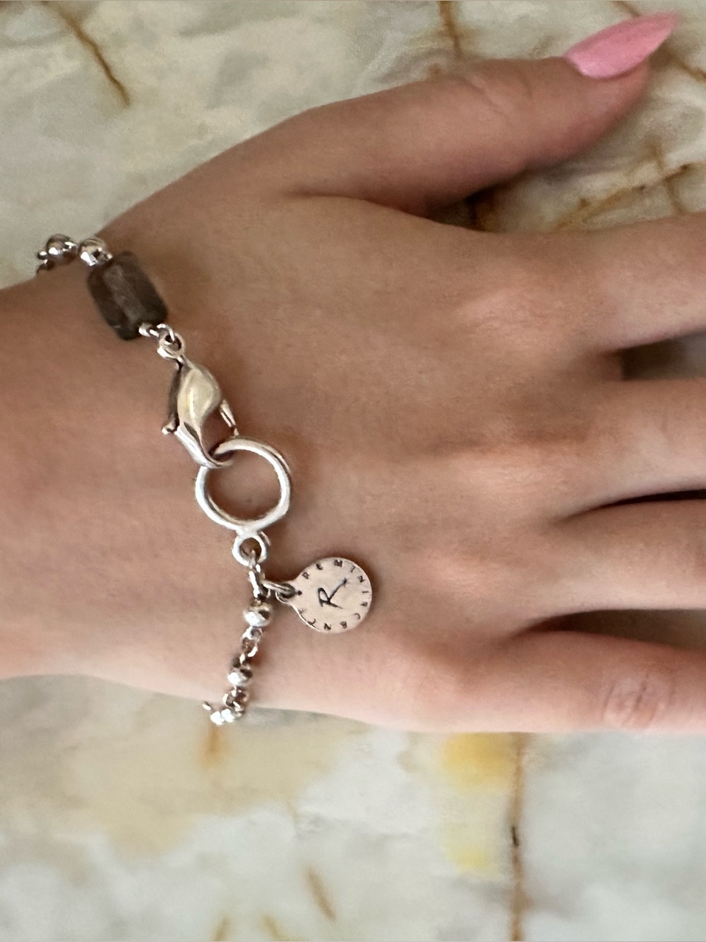 Zoé & Lilla Silver Beaded Charm Bracelet